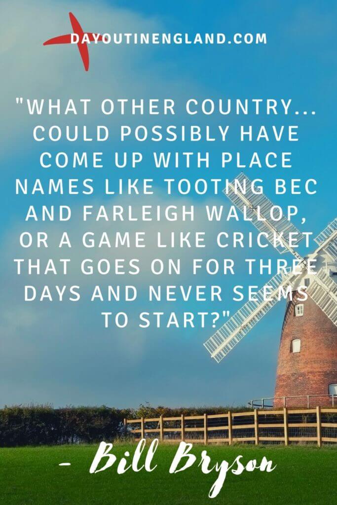 Bill Bryson quote about england