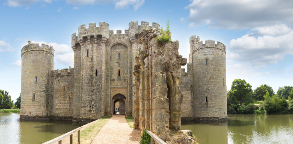 Ancient Bodiam castle in Sussex