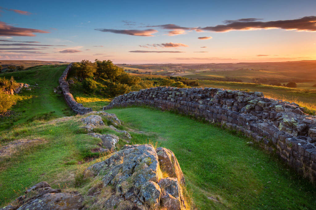 Hadrian's Wall is a World Heritage Site in the beautiful Northumberland National Park. Popular with walkers along the Hadrian's Wall Path and Pennine Way