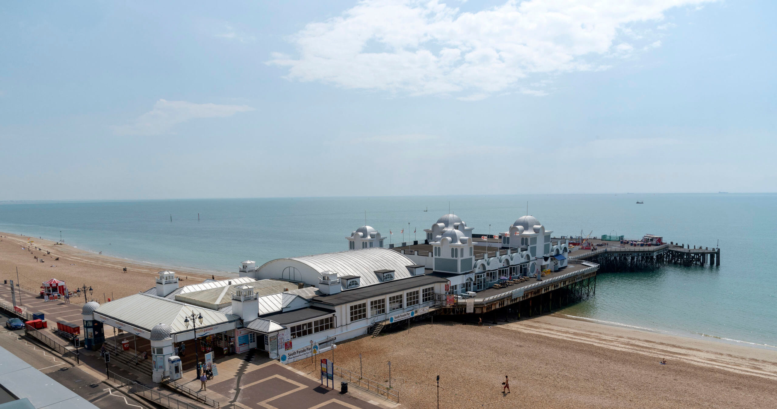 Southsea, Portsmouth, England UK. An overview of the South Parade Pier at Southsea.