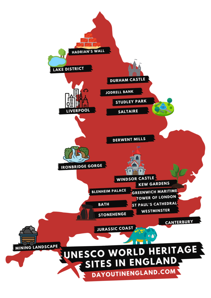 21 Great UNESCO World Heritage Sites in England + MAP!  Day Out in England