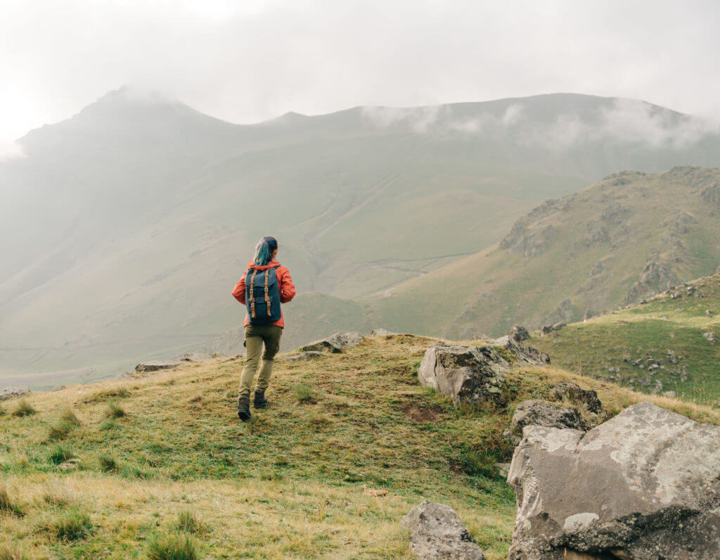 Mountain climbing day out in england