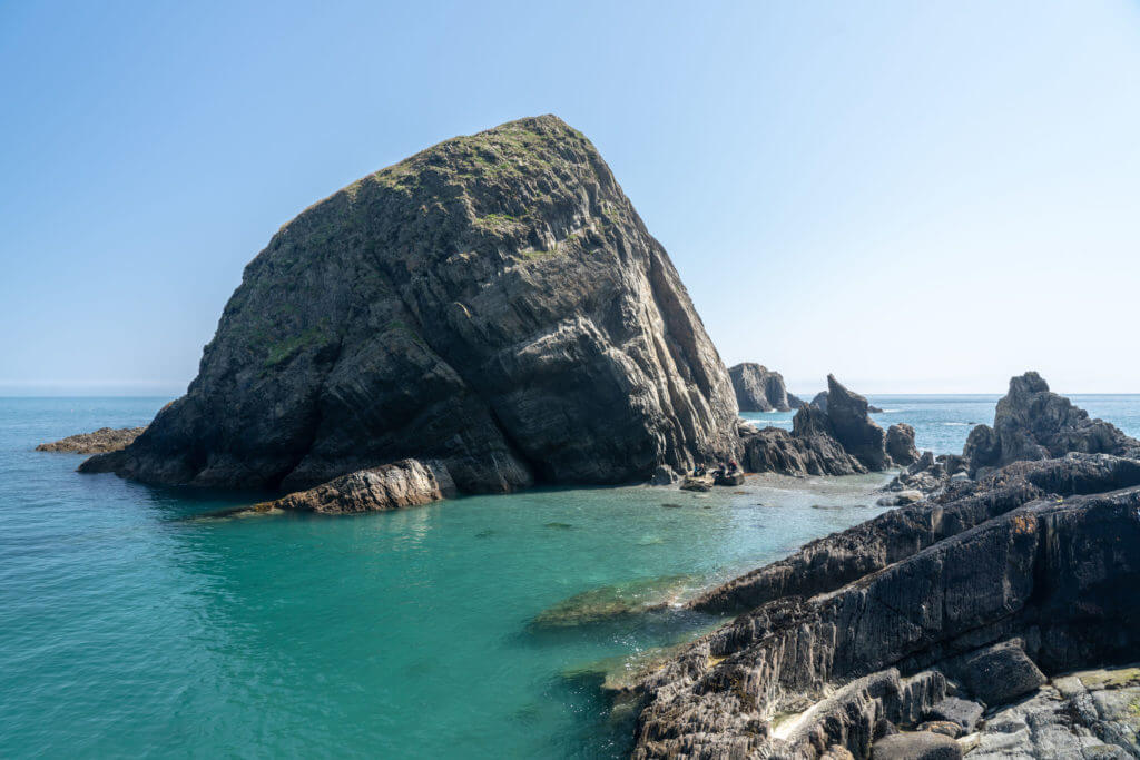 Mouse Island by the cliffs of Lundy Island off the coast of Devon