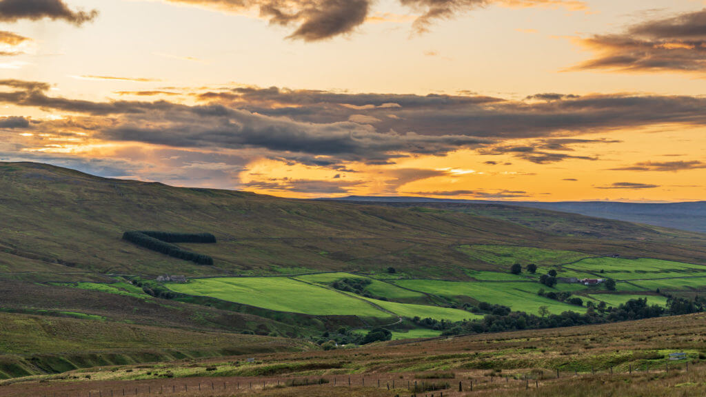 North Pennines landscape between Garrigill and Harwood in County Durham, England, UK