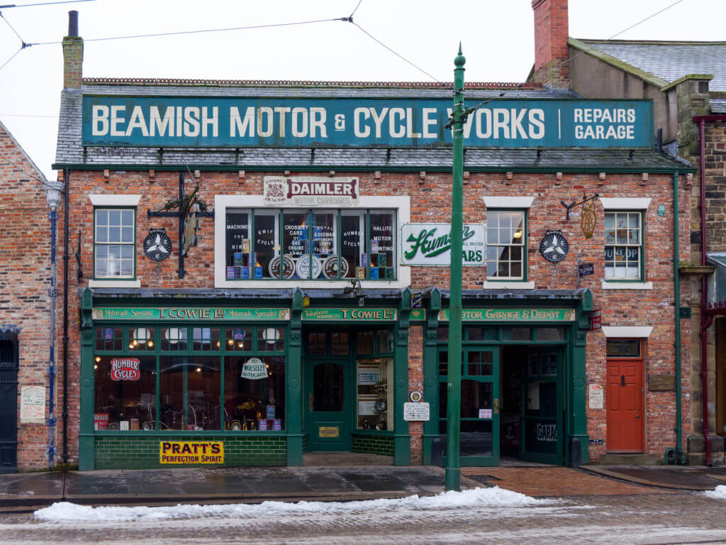 STANLEY, COUNTY DURHAM/UK - JANUARY 20 : Old shop at the North of England Open Air Museum in Stanley, County Durham on January 20, 2018