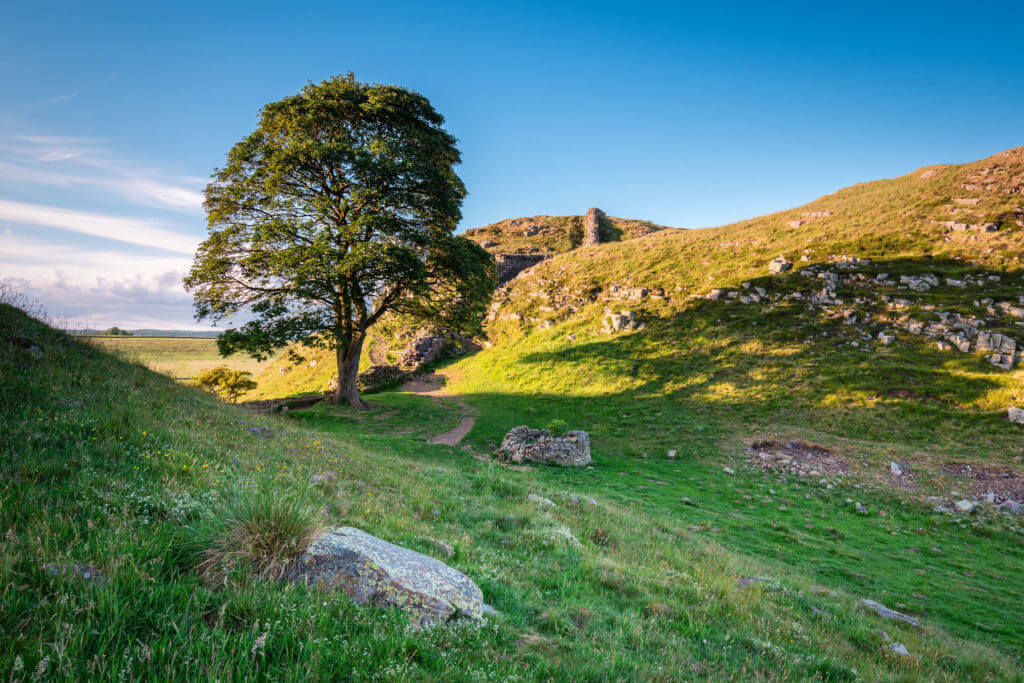 Hadrian's Wall is a World Heritage Site in the beautiful Northumberland National Park. Popular with walkers along the Hadrian's Wall Path and Pennine Way