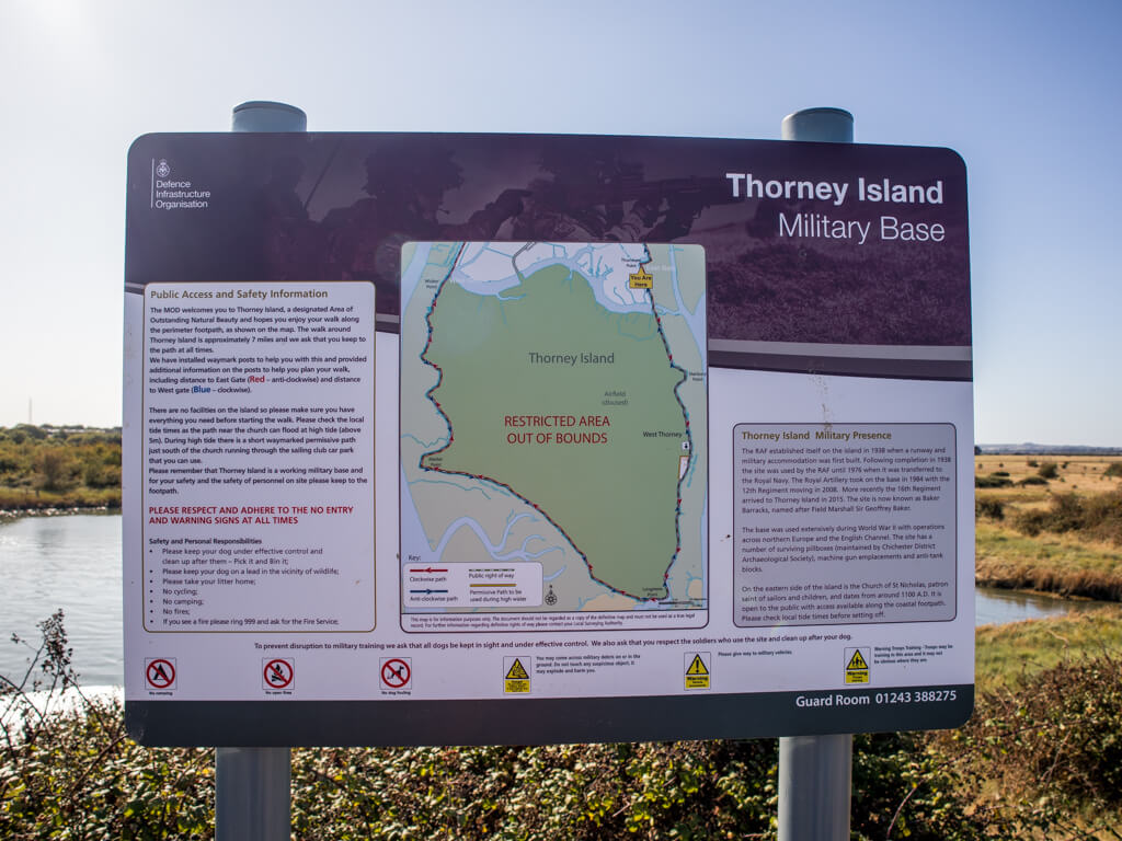 Map of Thorney Island 