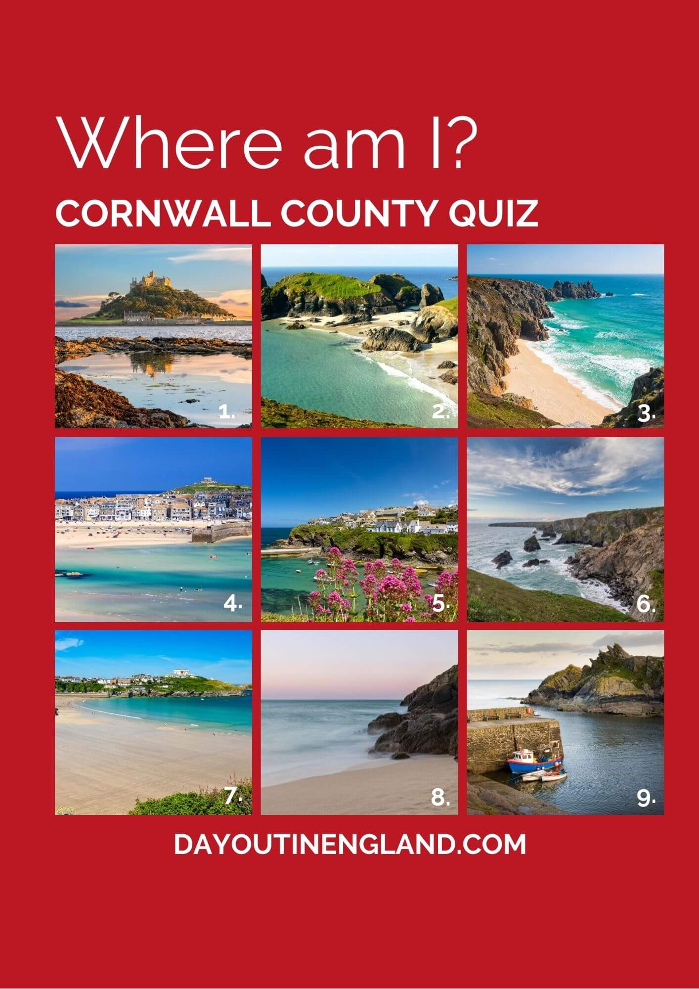 BIG Cornwall Quiz – 50 Questions & Answers | Day Out In England