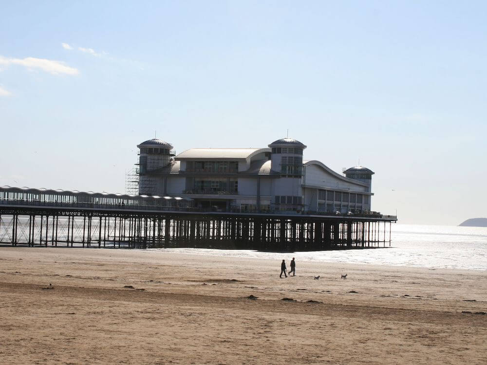 Grand Pier in Weston Super Mare for a day out in England