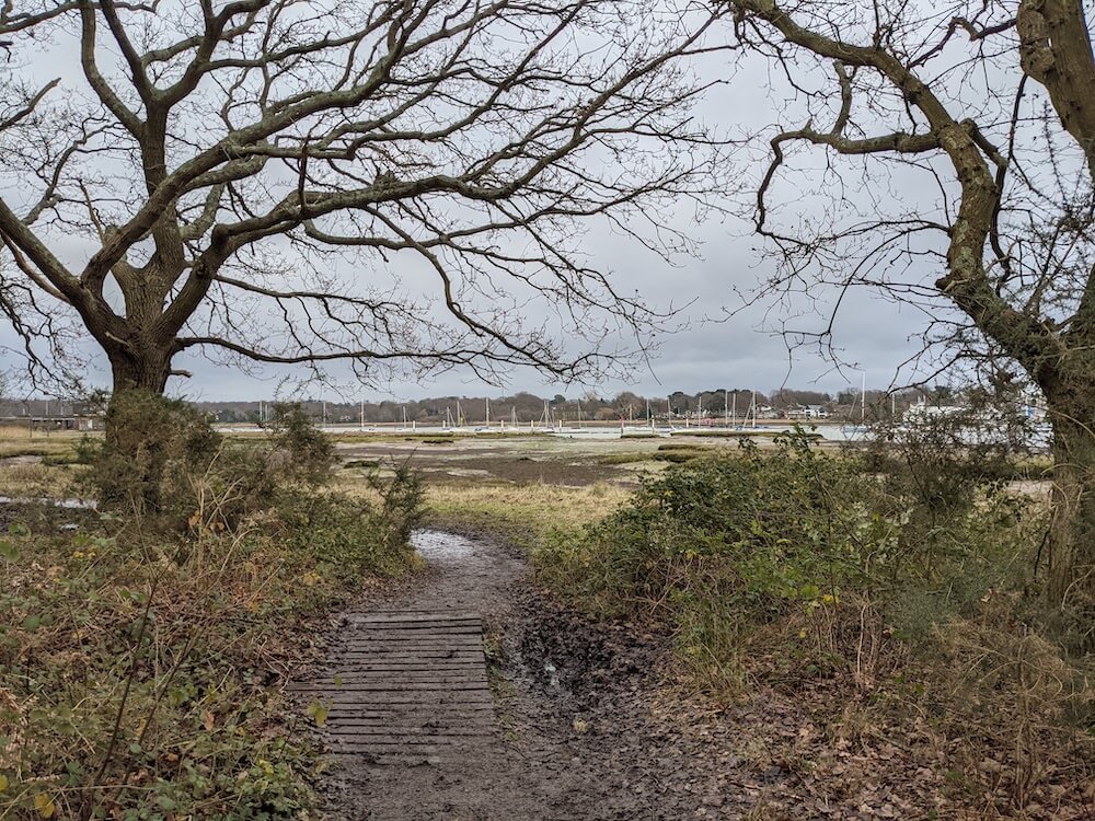 Walking on the solent way 