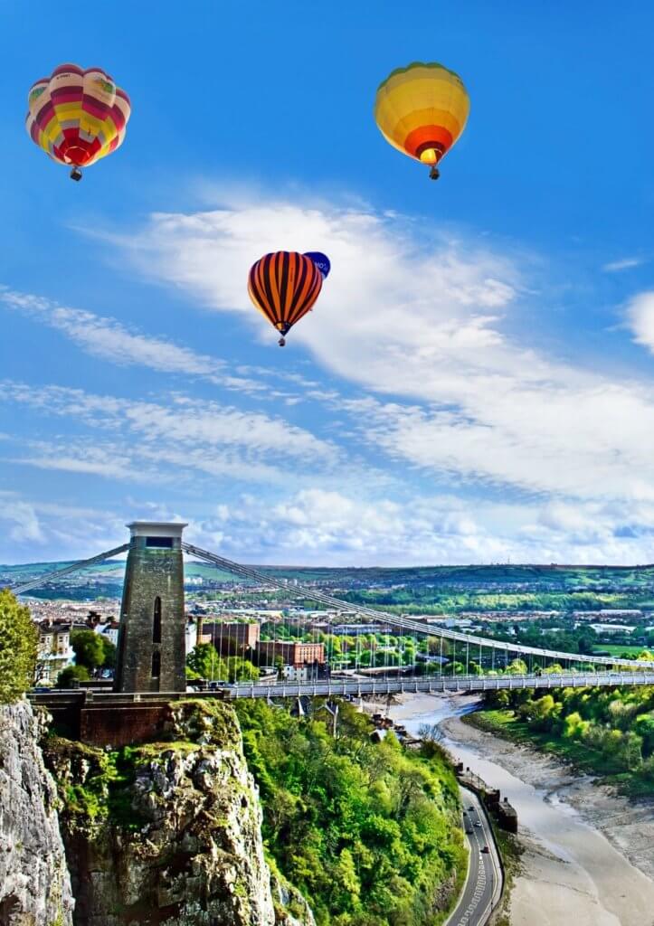 Hot air balloons over Bristol 