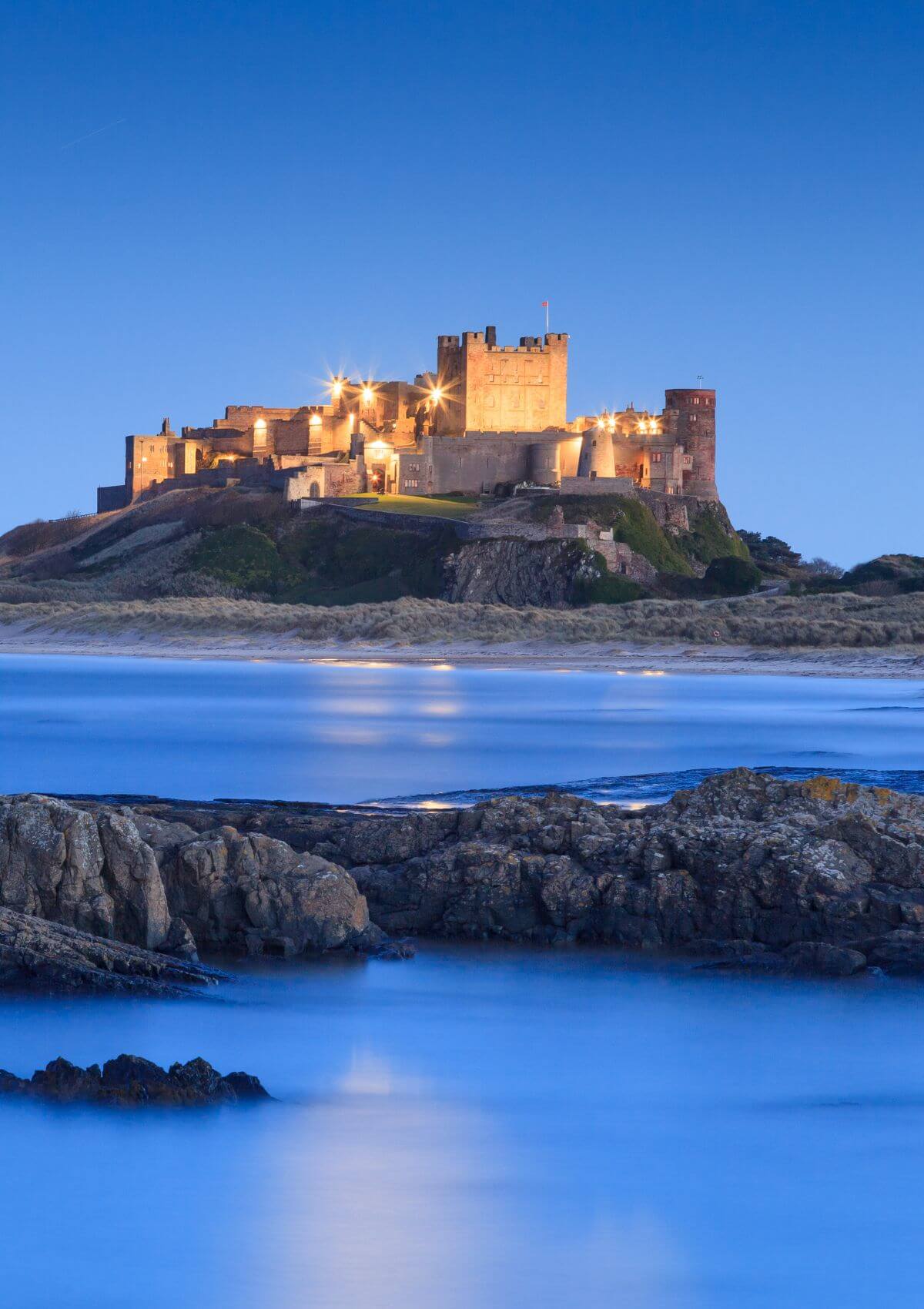 The castle in the interesting town of Bamburgh