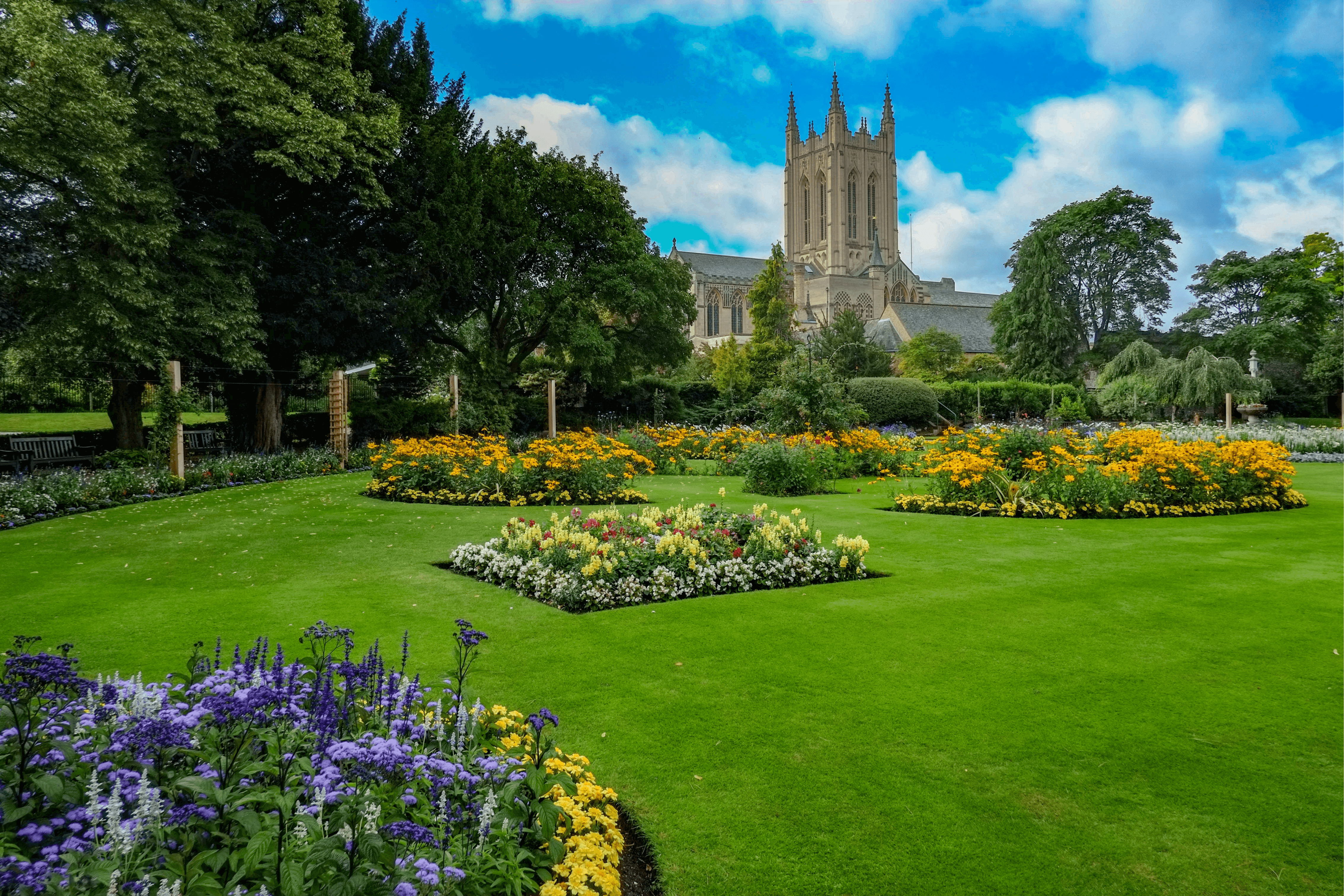 Abbey Gardens and St Edmundsbury Cathedral, Bury St Edmunds, England