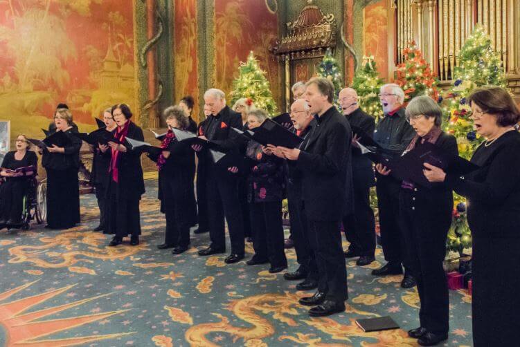 Christmas carol singers at Royal Pavilion, Brighton, England