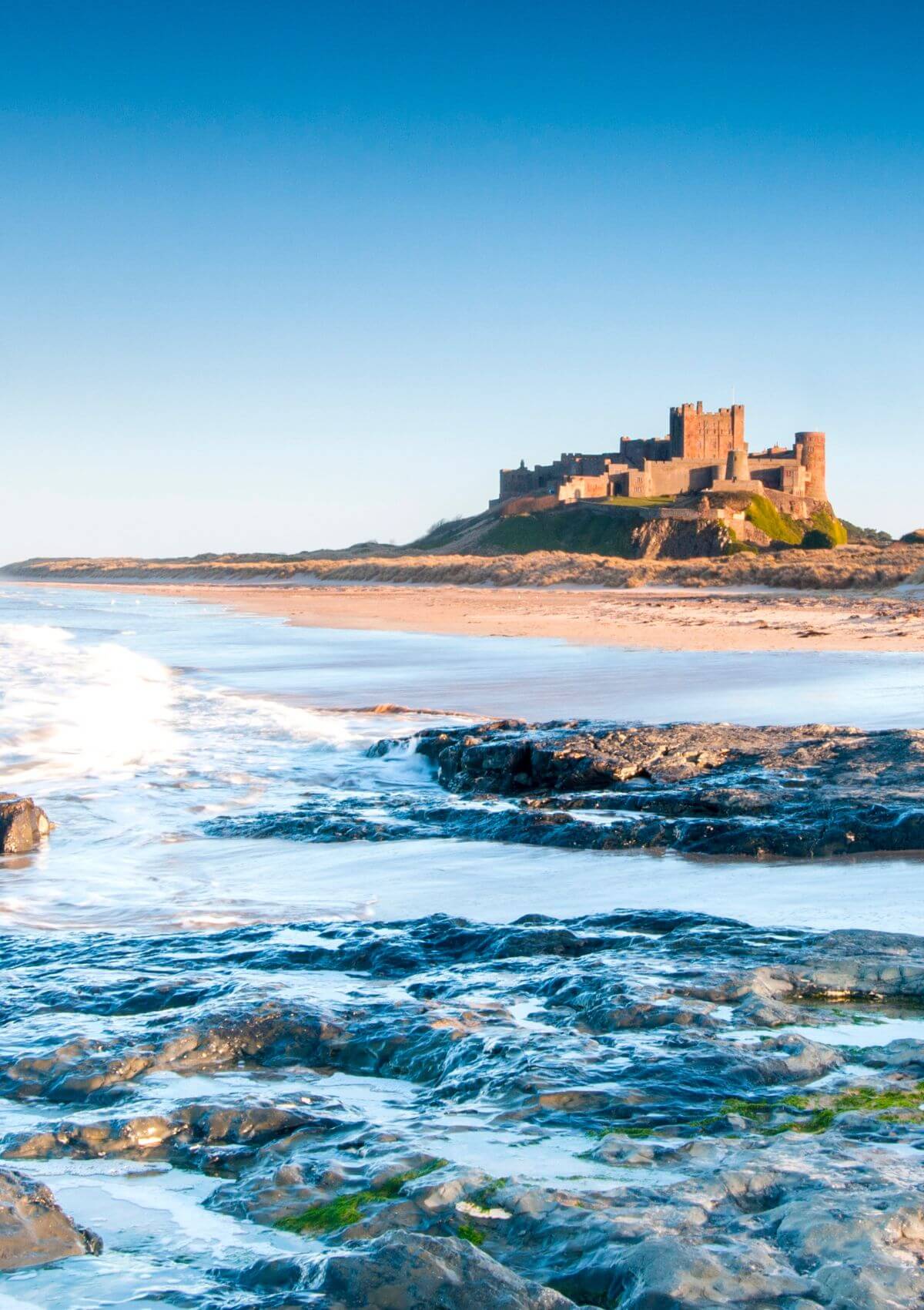 Bamburgh Castle in England, one of the highlights of Northumberland