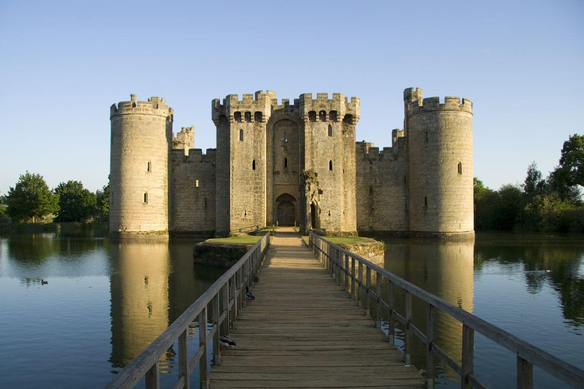 Bodiam Castle in East Sussex, England