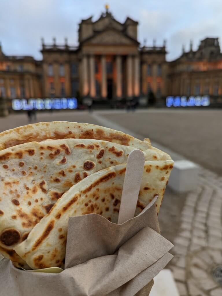 food stands at blenheim palace christmas