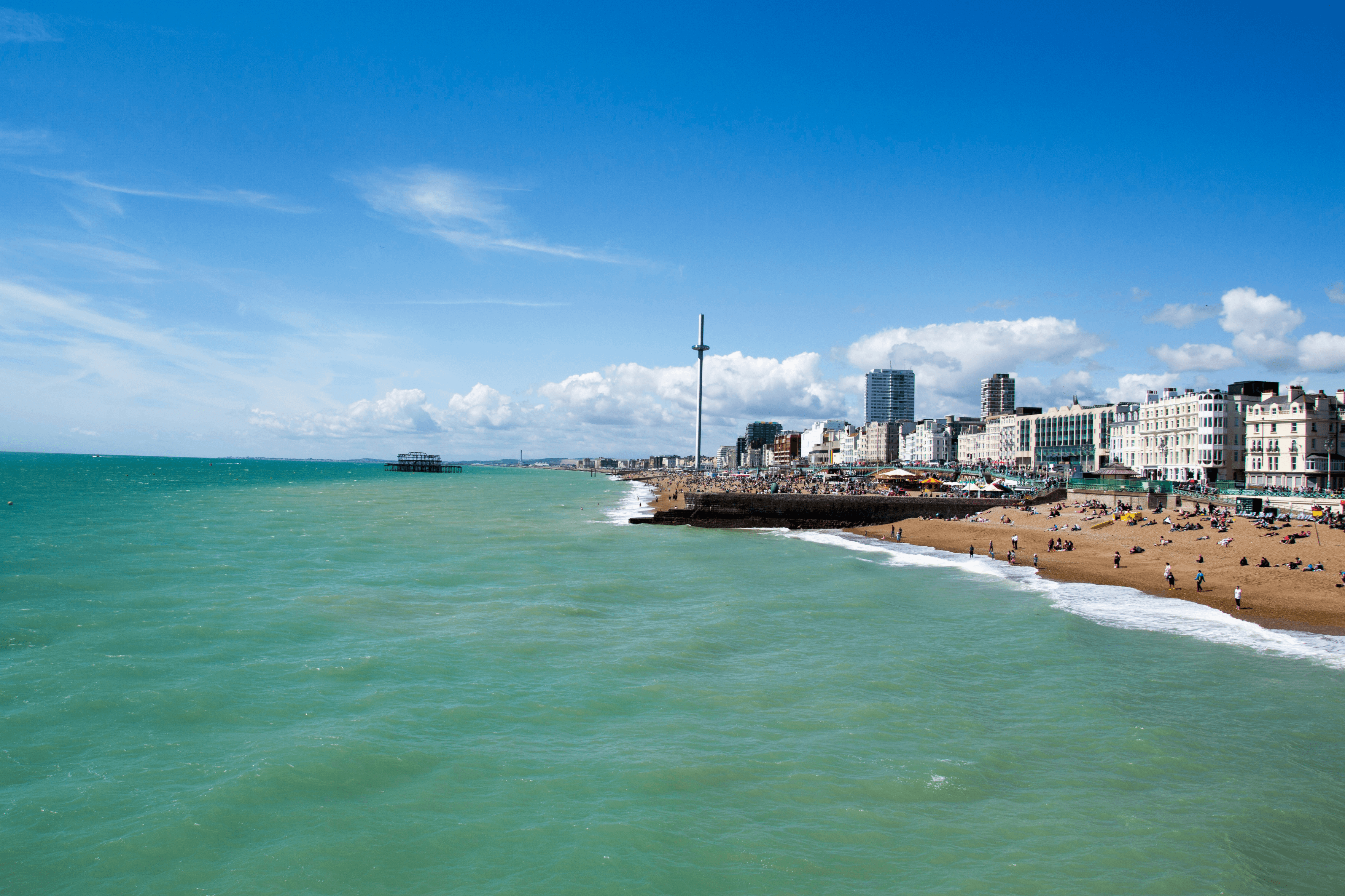 brighton beach in england 