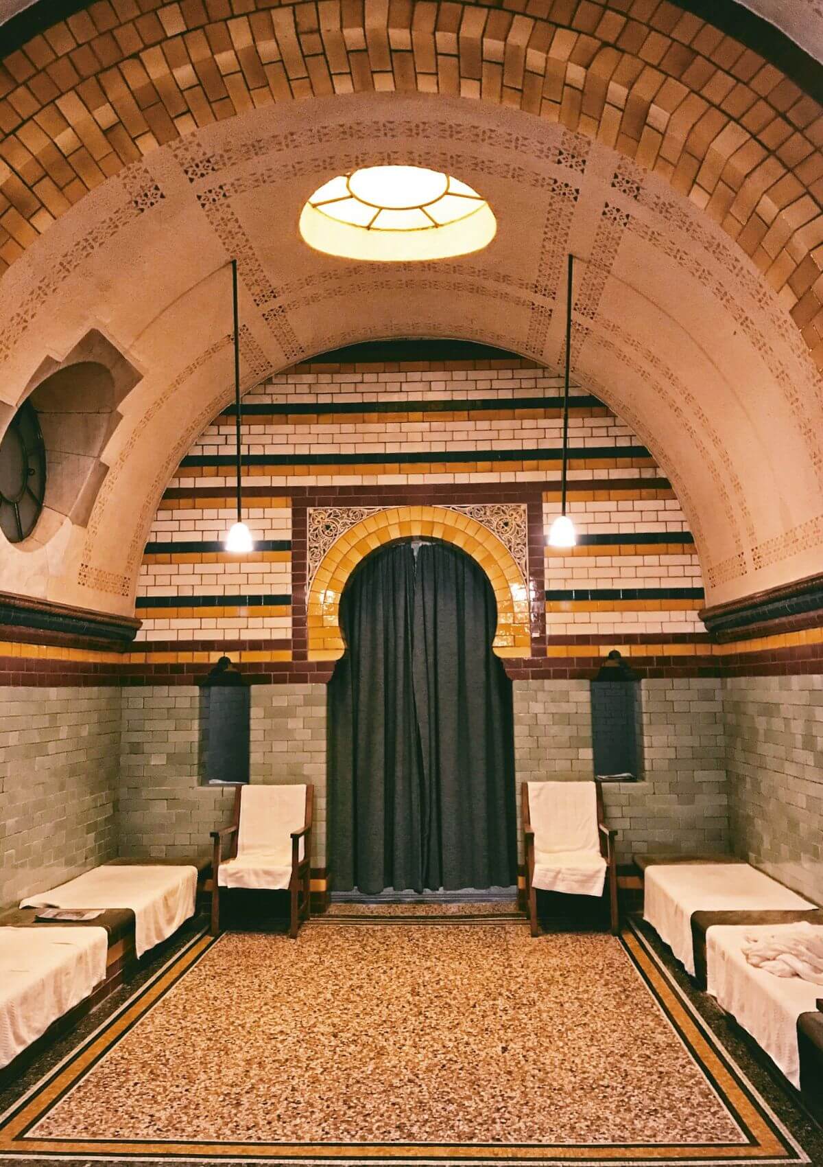 Interior of the Turkish Baths Harrogate, a historic spa in England