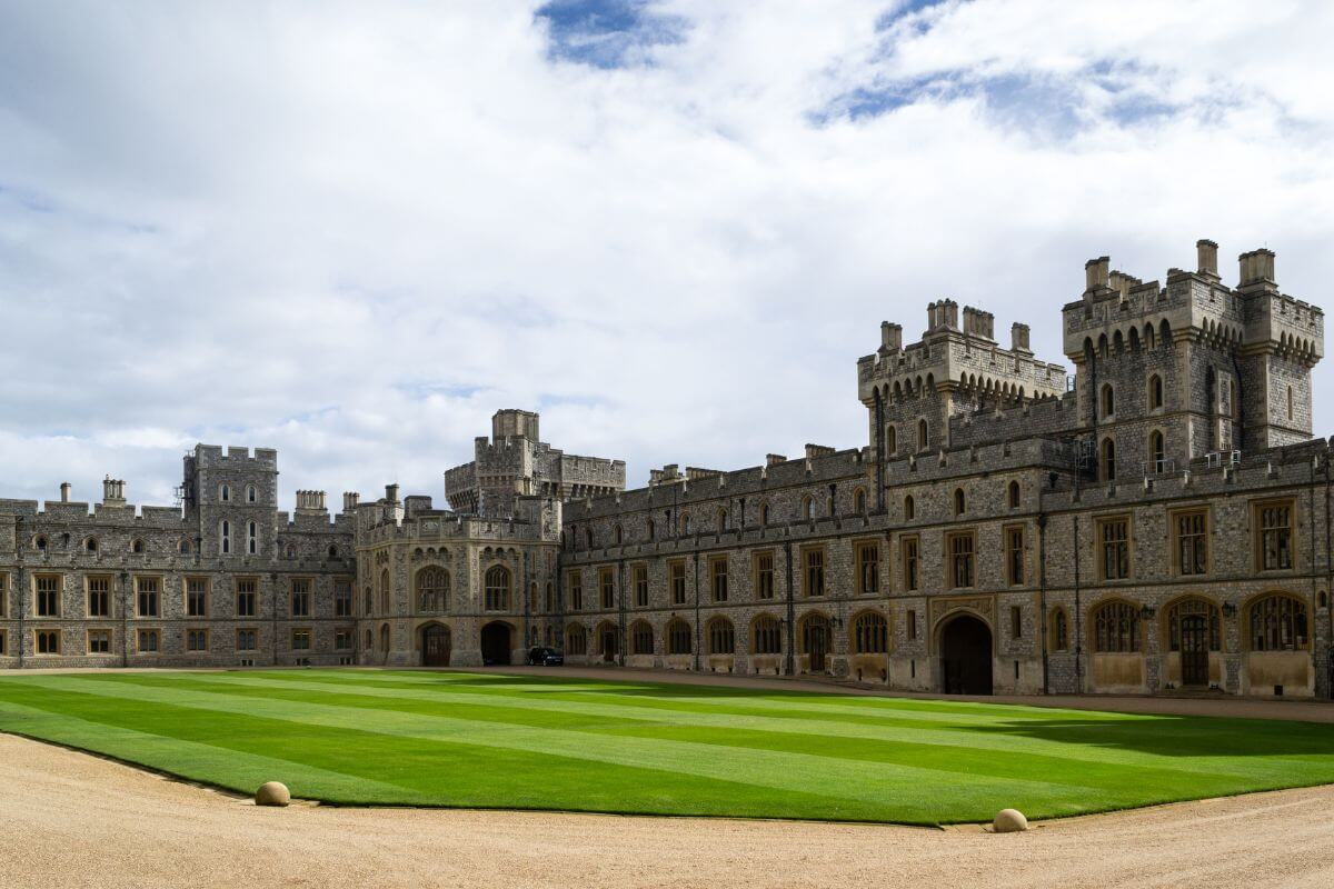 The courtyard of Windsor Castle in England