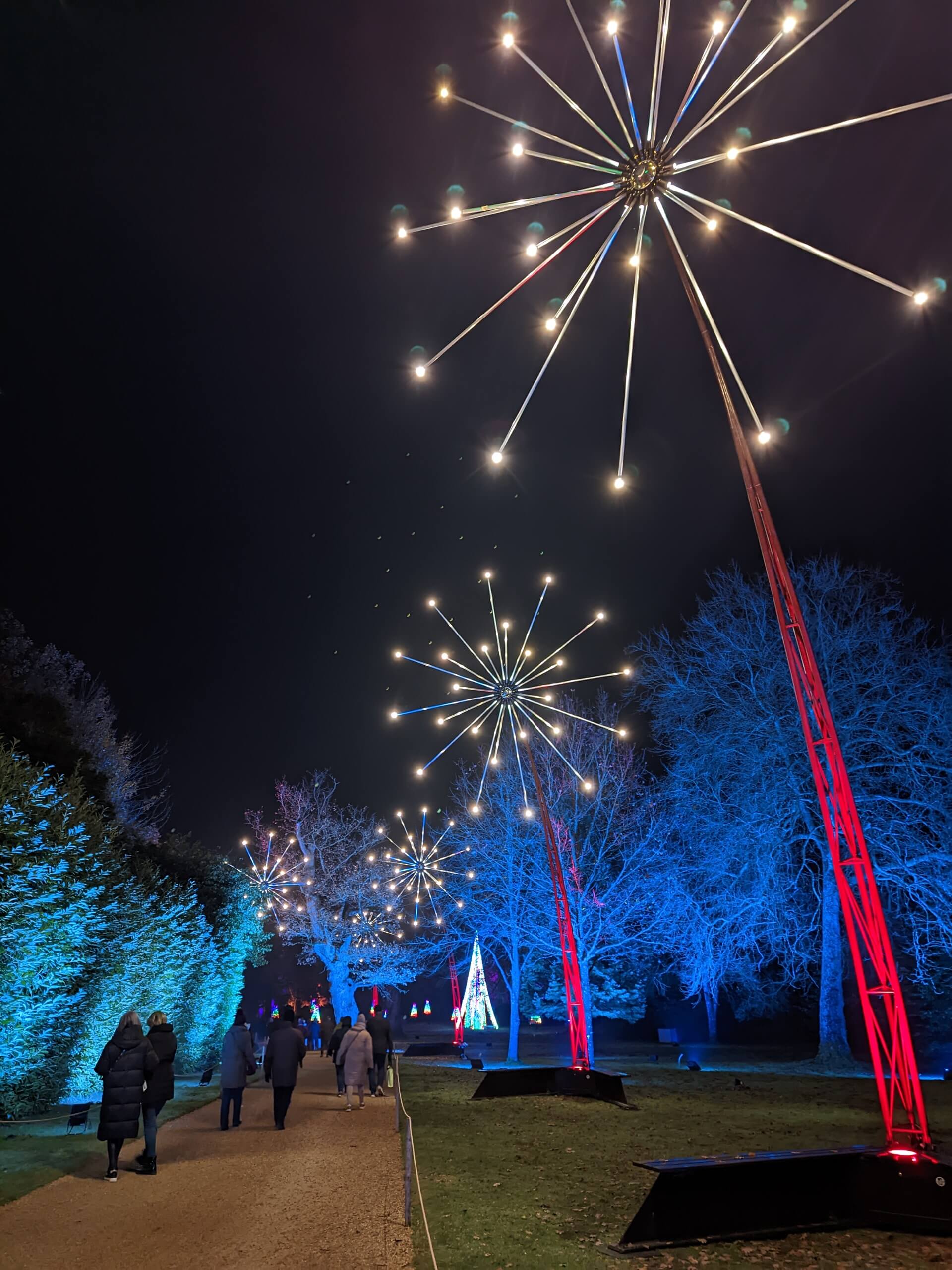 light trail at blenheim palace