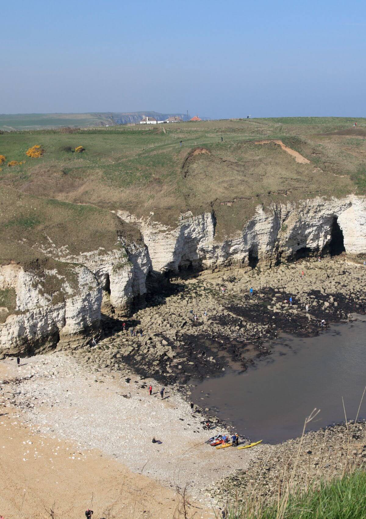 Flamborough North Landing Beach in Yorkshire