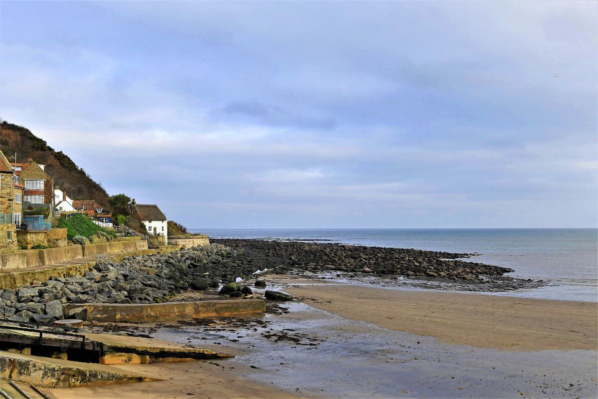 Runswick Bay Beach in Yorkshire