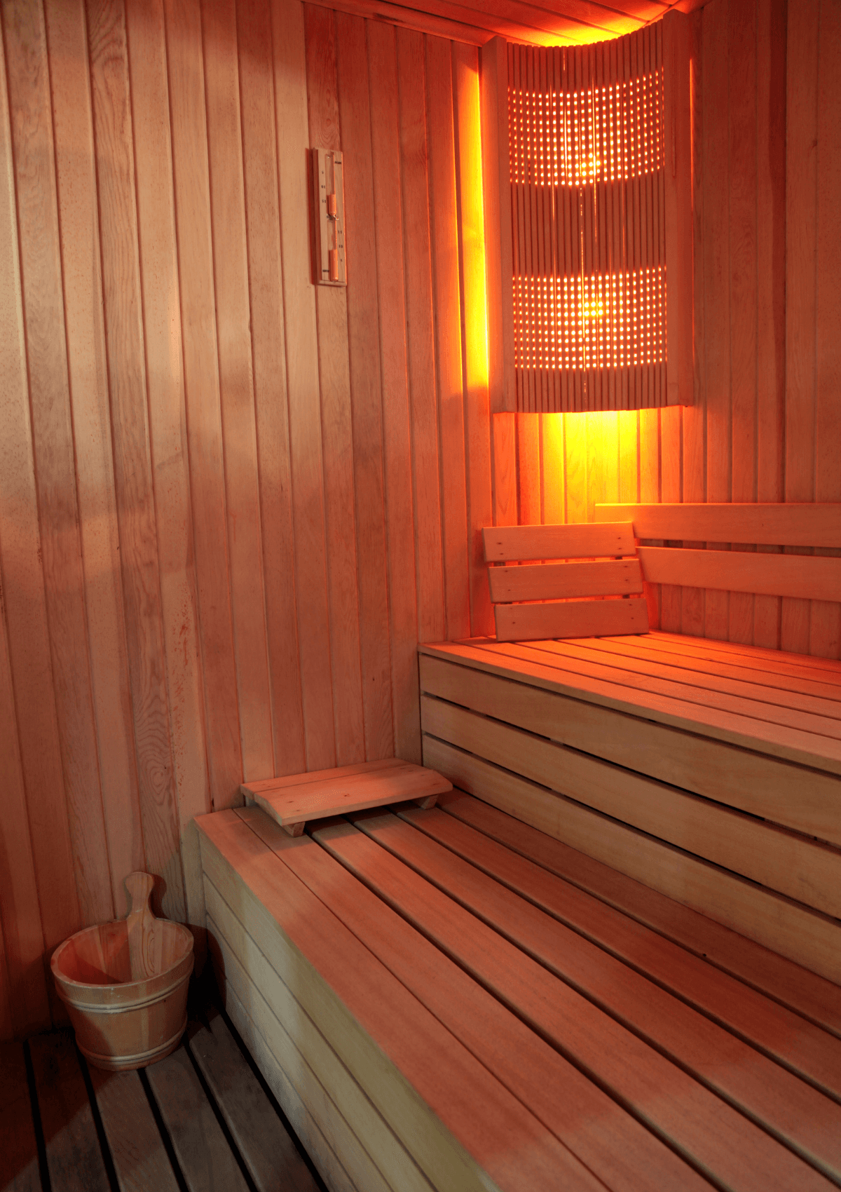 Sauna at a spa day 