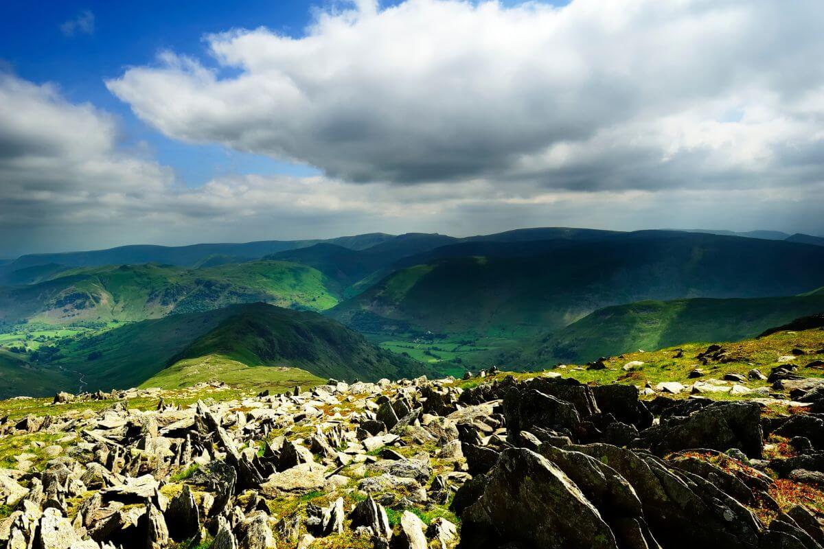 Views of the Eastern Fells from the Priests Hole Lake District cave