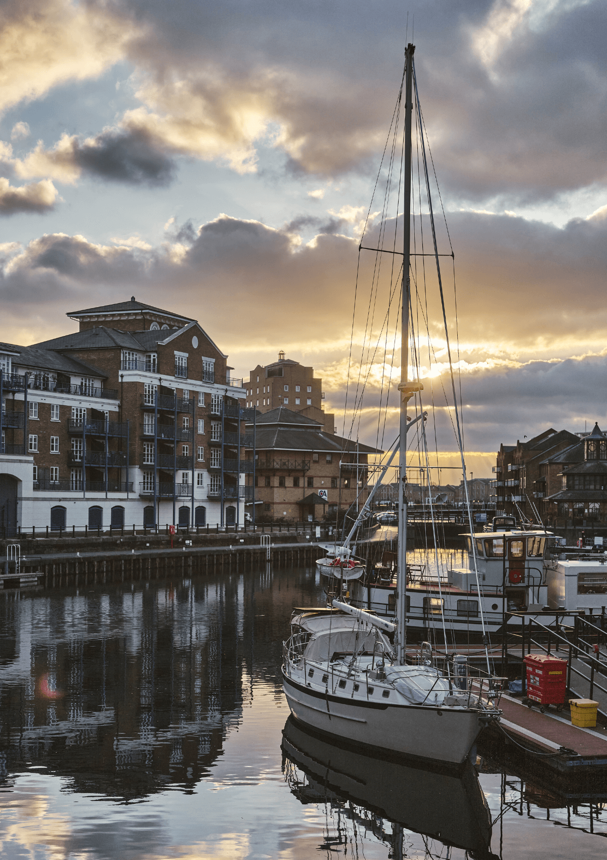 Limehouse Basin, Canal Walk, London