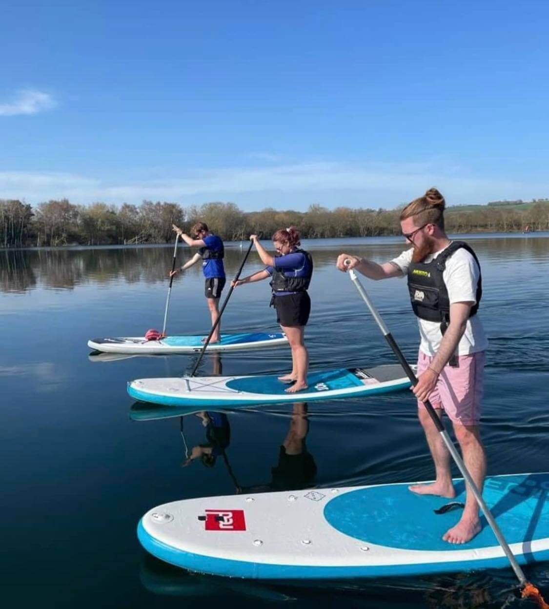 Paddleboarding in Mercers Country Park, Redhill