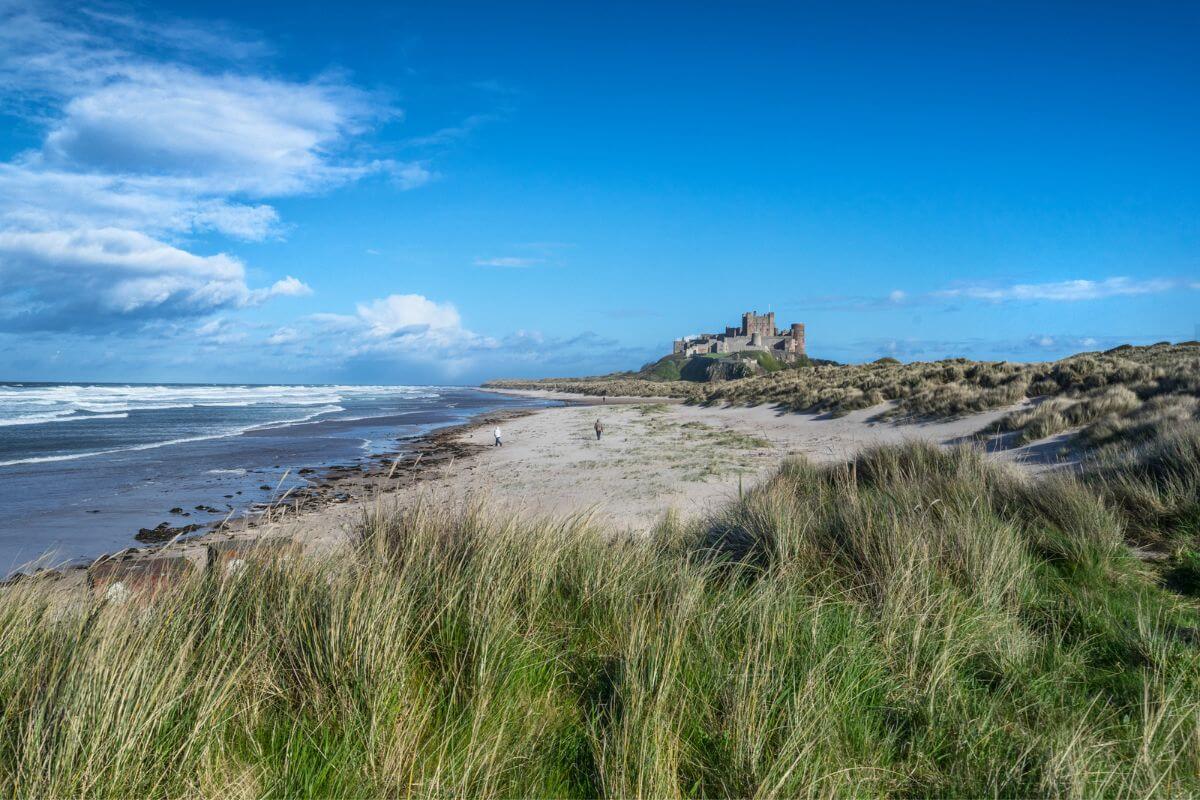 Bamburgh Beach in Northumberland