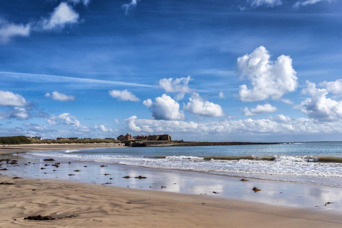 Beadnell Bay Beach in Northumberland