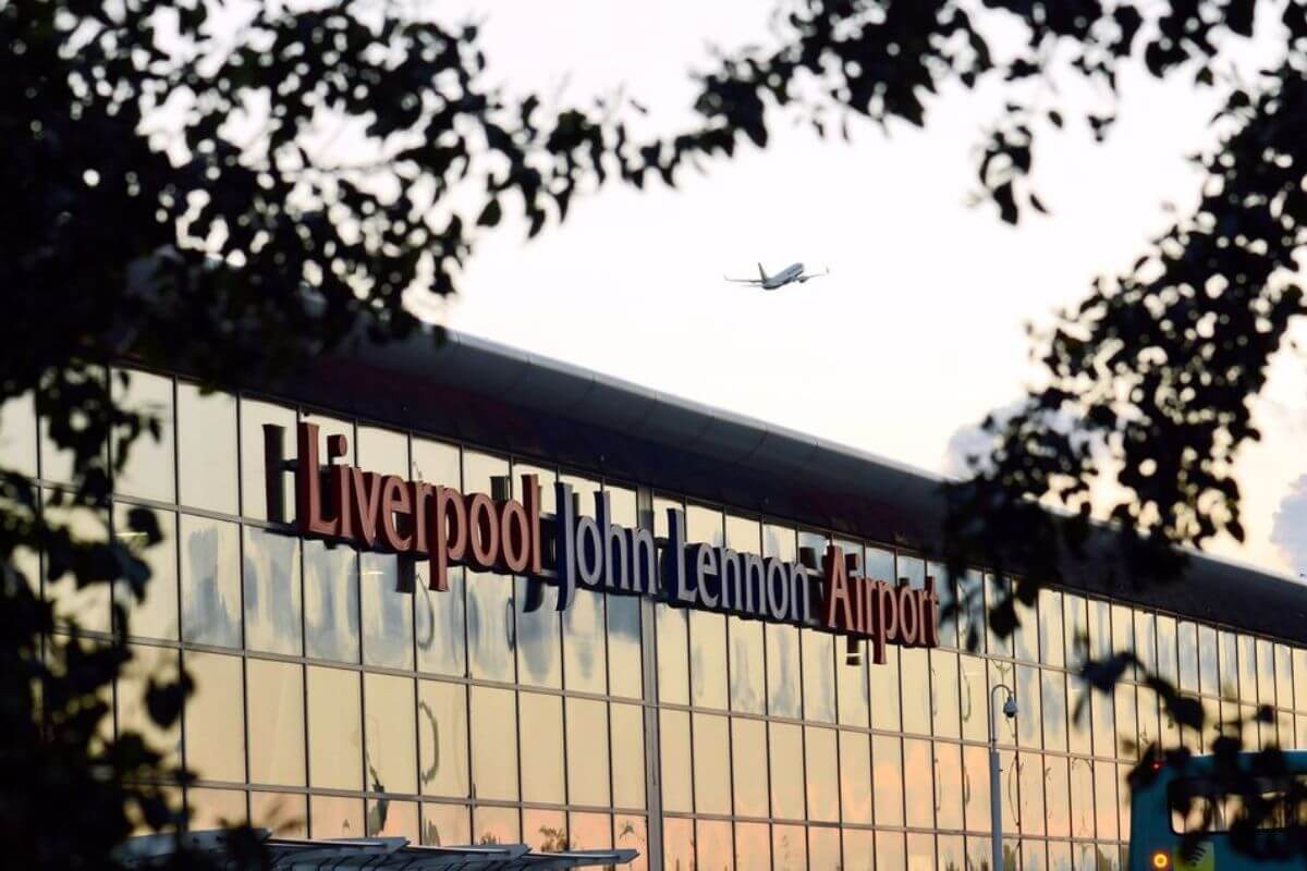 Liverpool John Lennon Airport in England