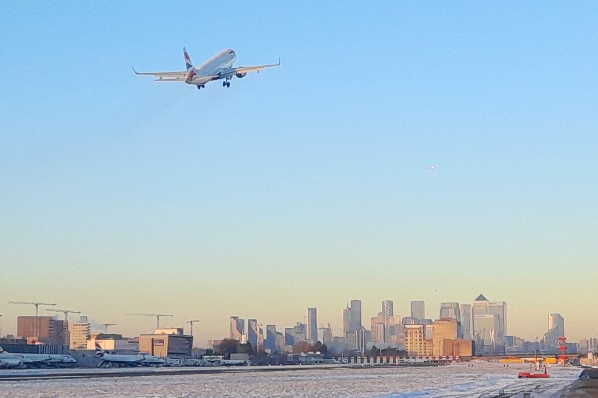 London City Airport in England