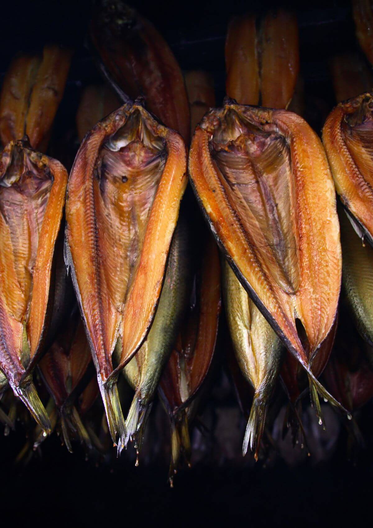 Smoked kippers from Seahouses in Northumberland