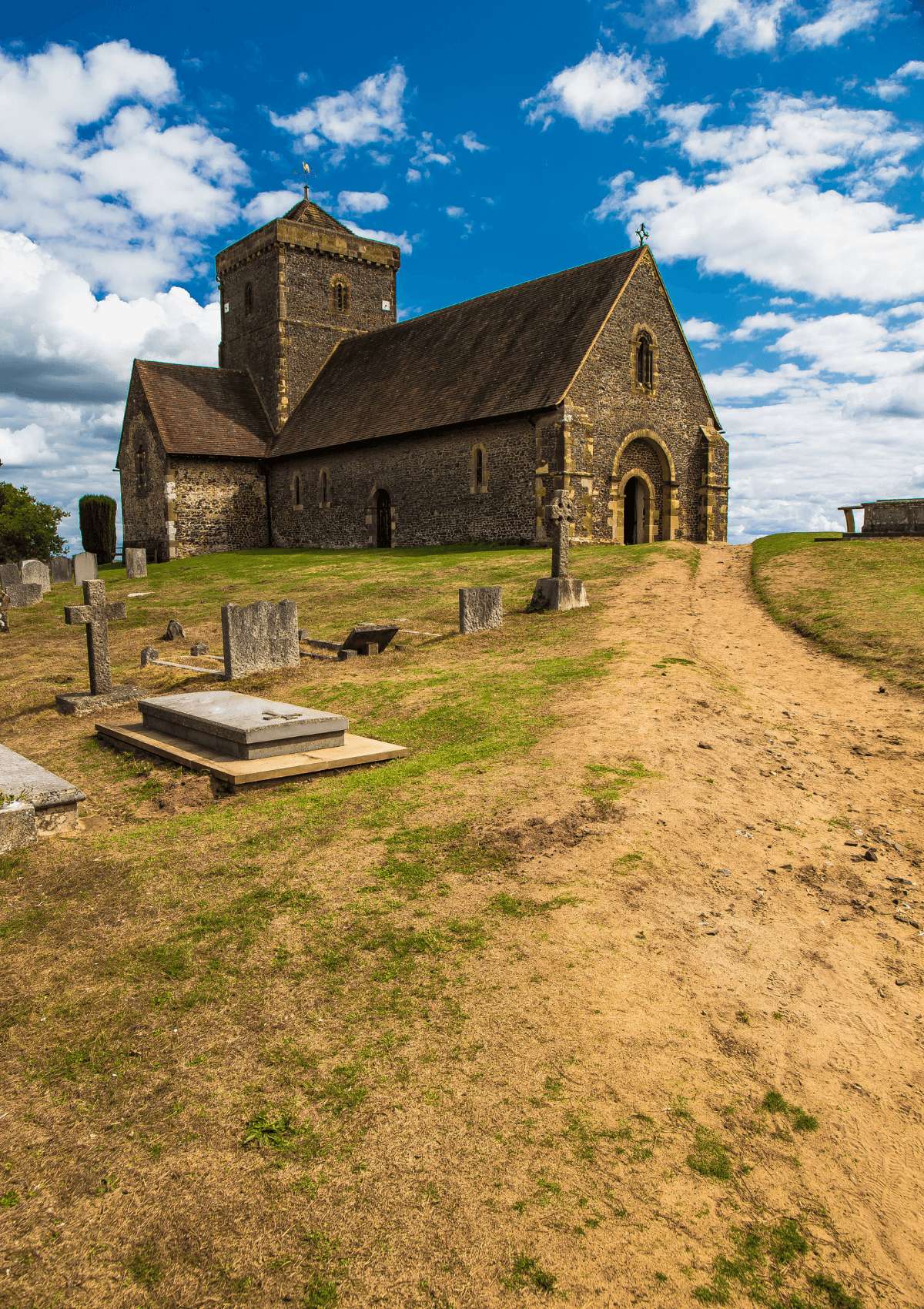 St Martha's Hill and Church, Surrey, England