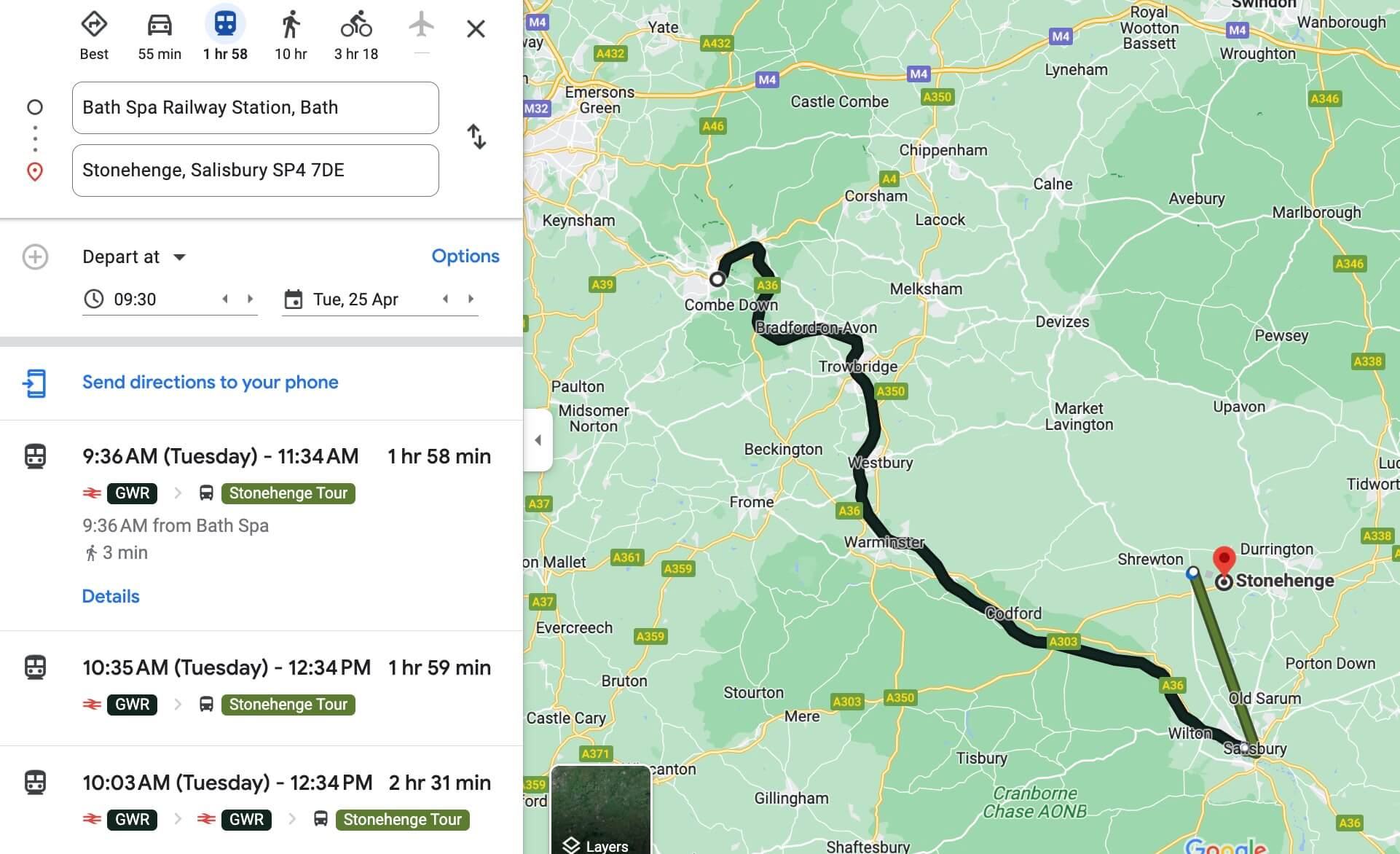 How to Get from Bath to Stonehenge via Car Public Transport