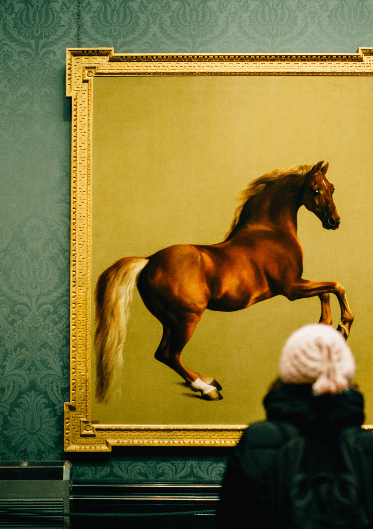 Woman in an art gallery 