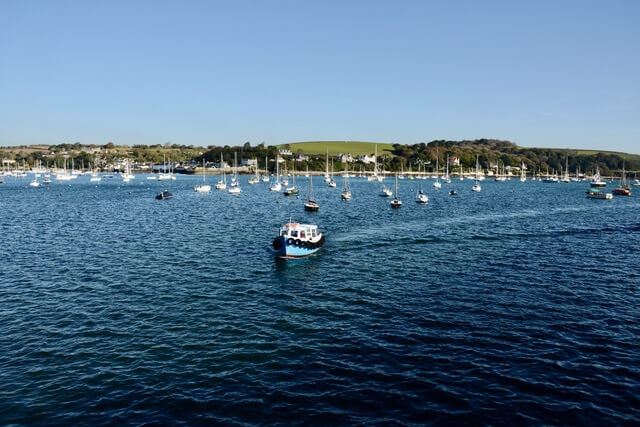 Boats on the River Fal, Falmouth, England