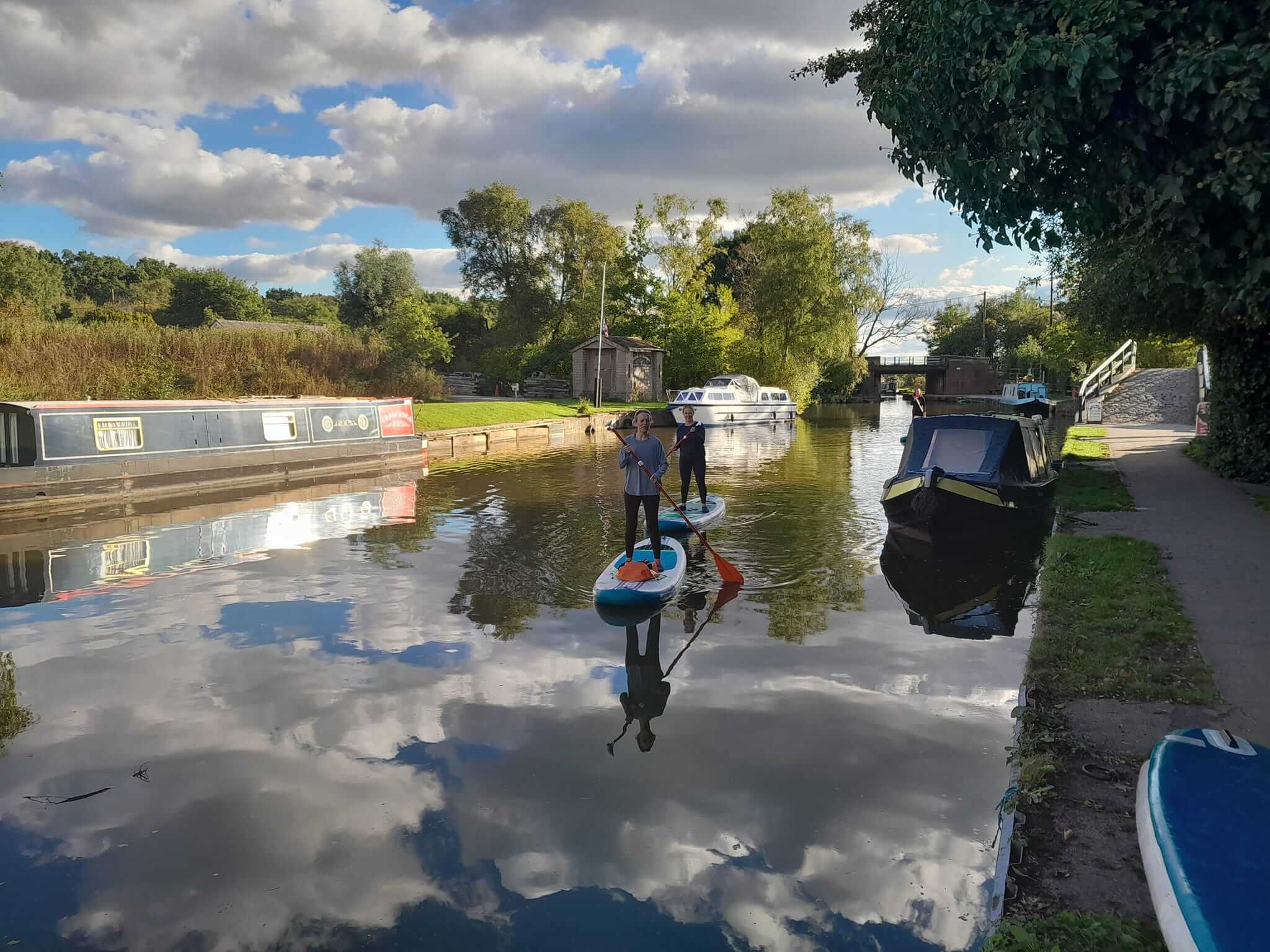 Paddleboarding with Venture Out, Reddish Vale Country Park, Stockport