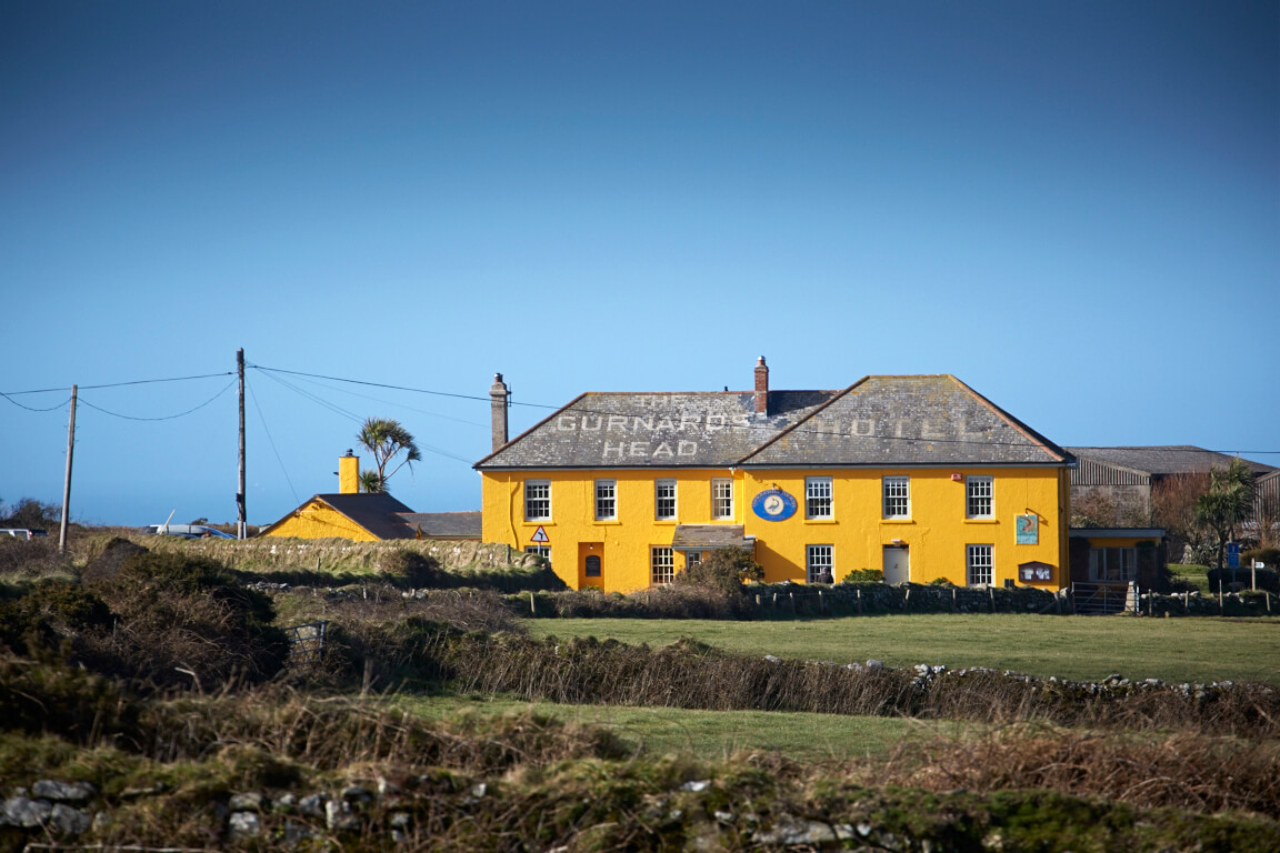 The Gurnard’s Head pub outside, West Penwith