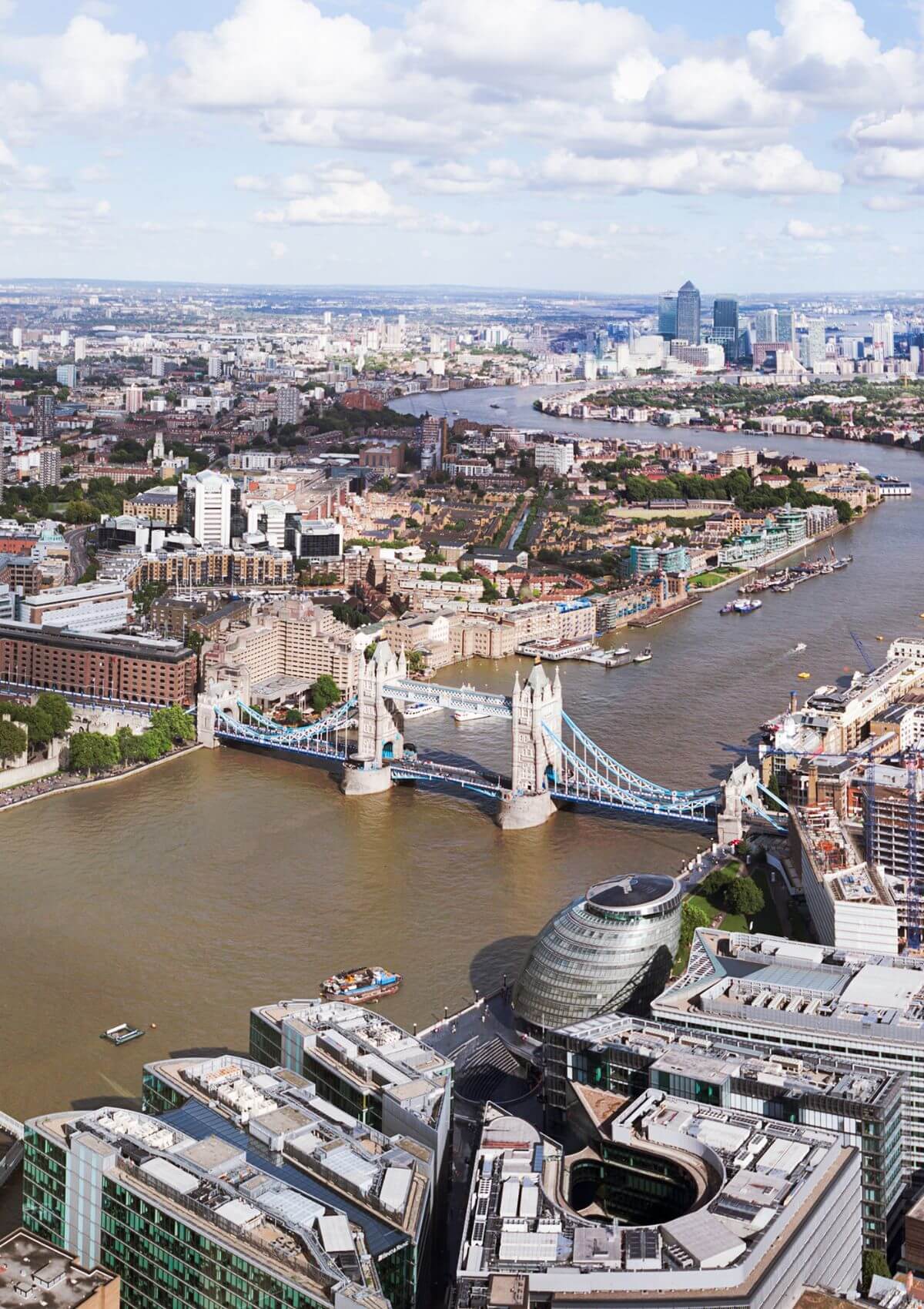 View of London from above 