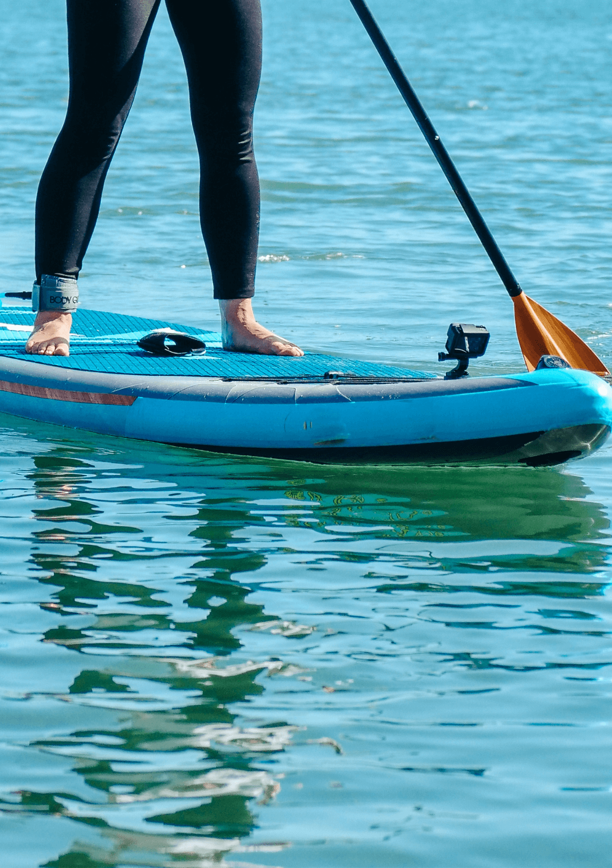 Paddleboarding on the water