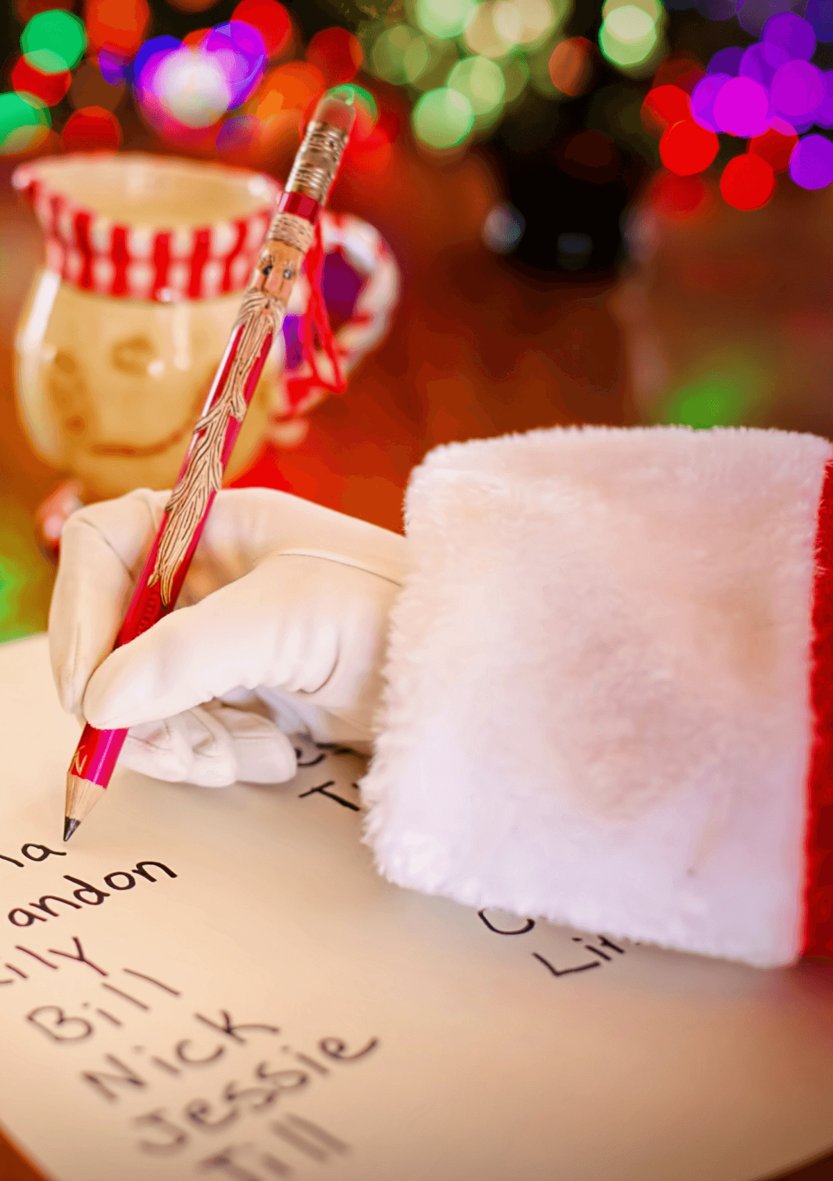 Santa writing a list 
