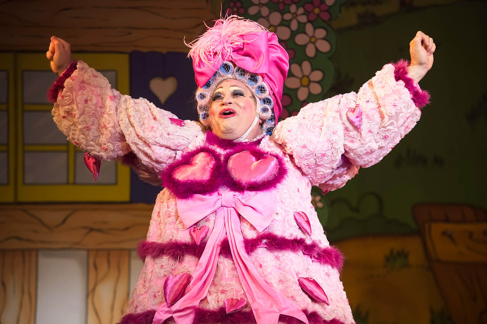 Pantomime actor in show at the Yvonne Arnaud Theatre in Guildford