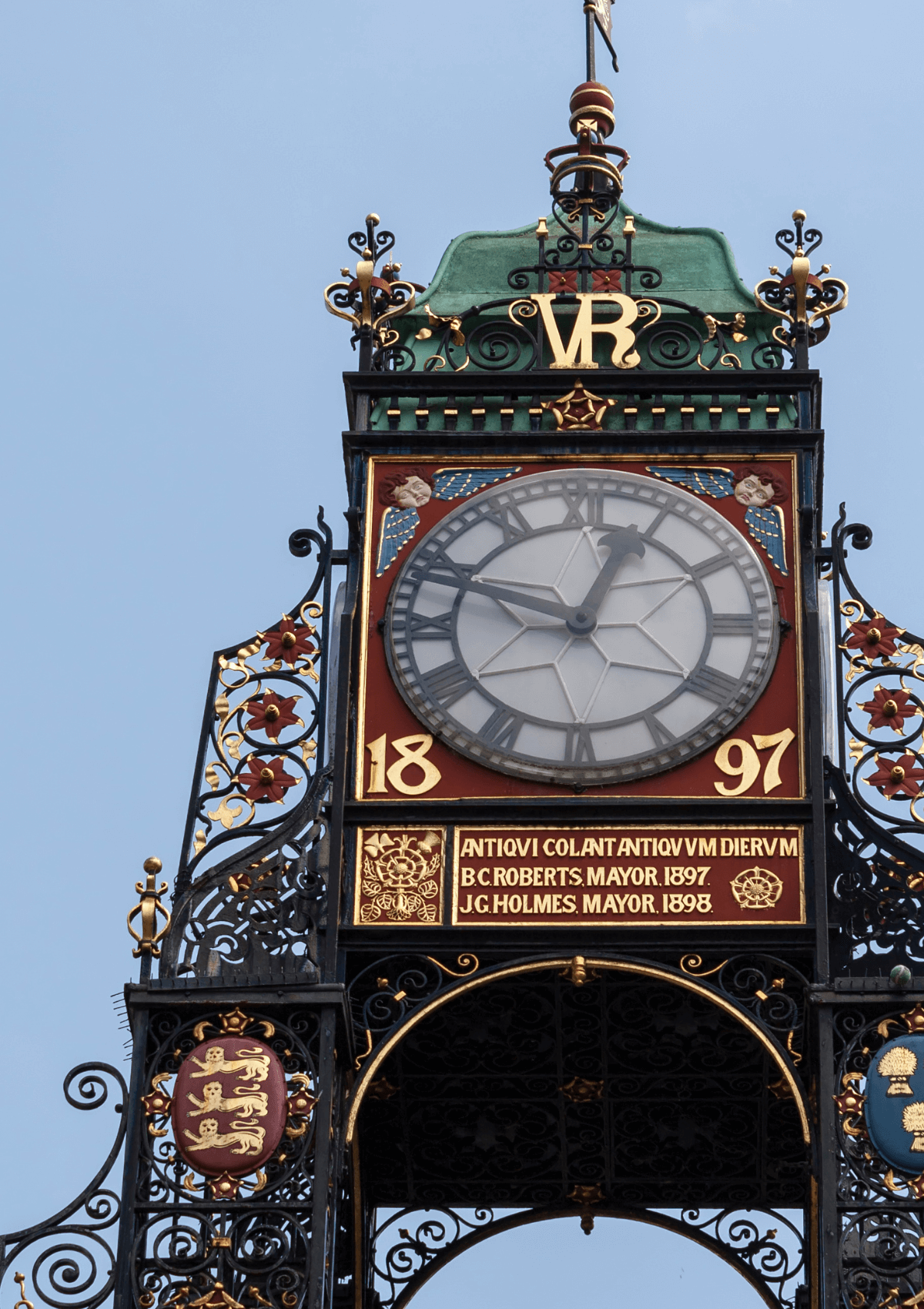 Eastgate Clock in Chester, part of Chester city guide