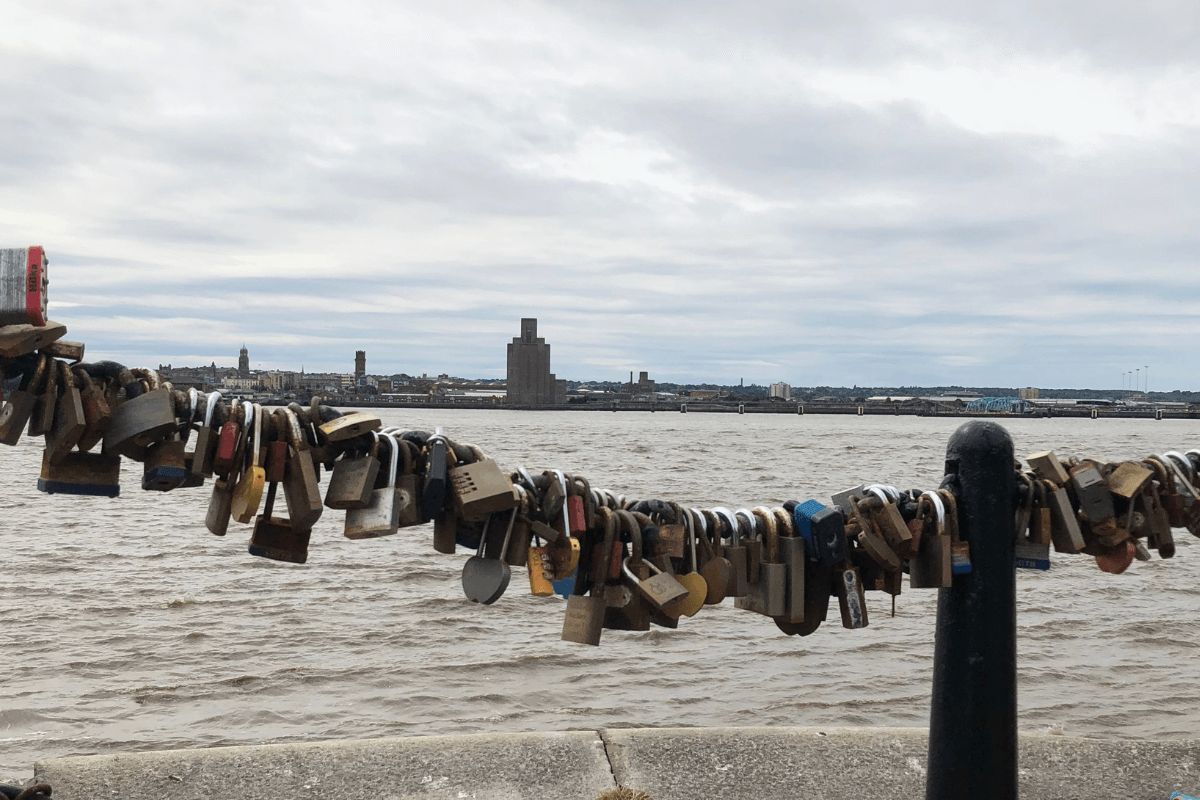 Love locks on Royal Albert Docks for a great date idea in Liverpool