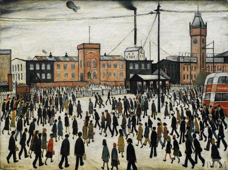Lowry painting visible at Lowry galleries in Salford